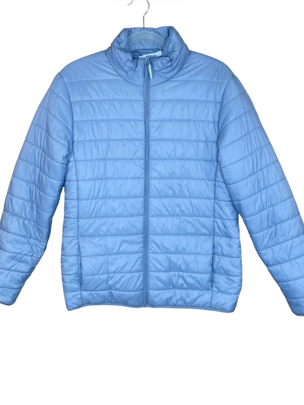 Goodfellow Lightweight Puffer Jacket for Men Gray Full Zip Stand Up Collar SZ M